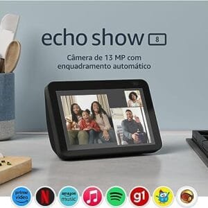 Echo Show 8 (2ª Geração): Smart Display HD de 8" com Alexa e câmera de 13 MP - Cor Preta