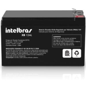 Bateria de Chumbo-ácido 7A 12V p/ Sistemas de Segurança XB 12AL - Intelbras