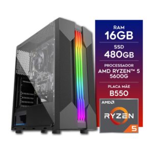 Computador AMD Ryzen 5 5600g, 16GB, SSD 480GB, Radeon Vega 7 Certox Stream 1031