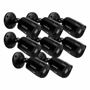 Kit 8 Camera Intelbras VHD 1230 B Full HD 1080p Bullet Black G7 com Lente 3,6mm Visão Noturna 30m Proteção IP67
