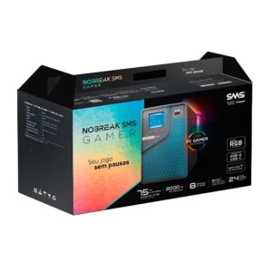Nobreak SMS Gamer, 2000VA, Senoidal, 8 Tomadas, WiFi, Entrada e Saida Bivolt