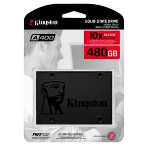 SSD 480 GB Kingston A400, SATA, Leitura: 500MB/s e Gravação: 450MB/s - SA400S37/480G