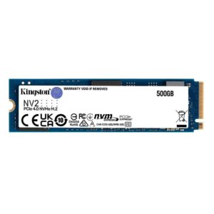 SSD 500 GB Kingston NV2, M.2 2280 PCIe, NVMe, Leitura: 3500 MB/s e Gravação: 2100 MB/s - SNV2S/500G